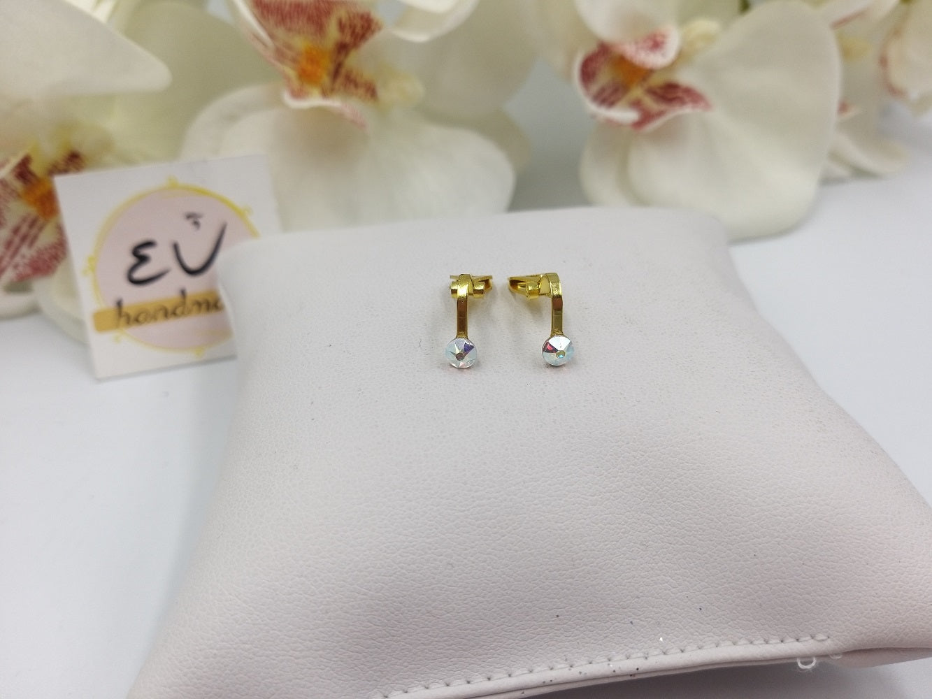 Χειροποίητα παιδικά σκουλαρίκια με κρύσταλλα