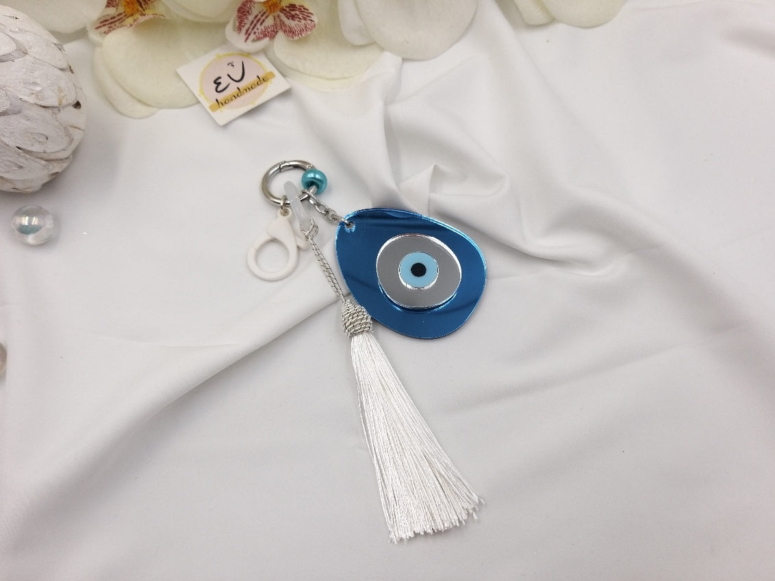 Χειροποίητο μπρελόκ μάτι τυρκουάζ plexiglass