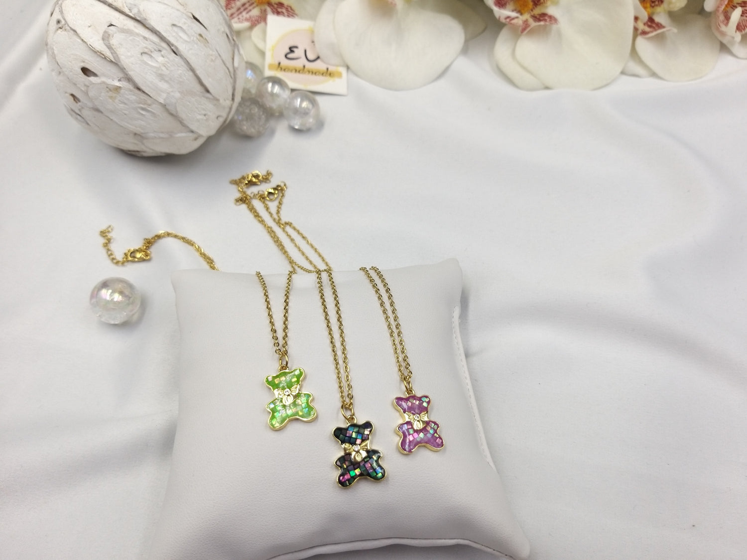 Σετ παιδικών κολιέ με χρωματιστά αρκουδάκια  – χειροποίητα-euhandmade